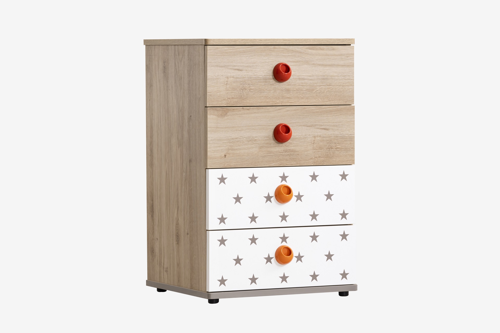 Kommode Stars mit 4 Schubladen in Holzoptik/Braun